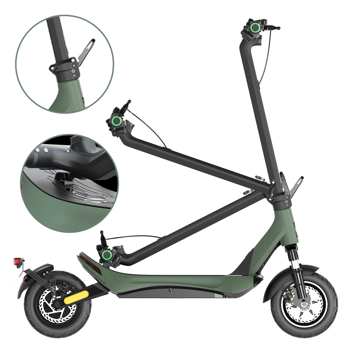 【ev mart 限定特価】AINOHOT SAGA suv ★特定小型原付│一体成型フレーム│電動キックボード(免許不要・公道/歩道走行可能)