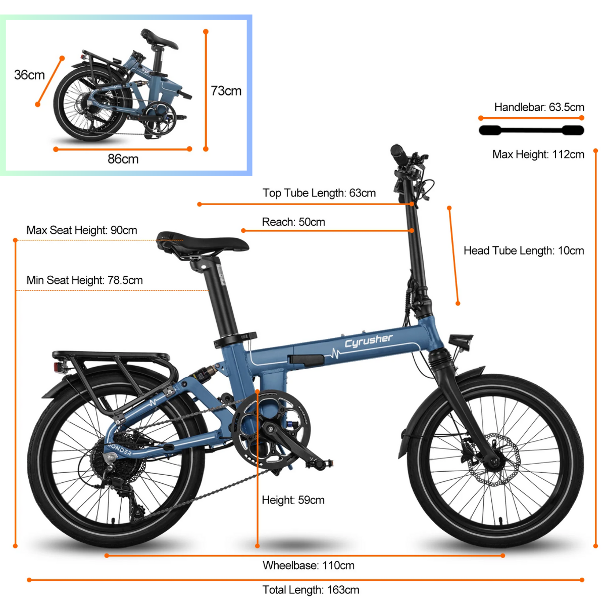 Cyrusher Sonder 折りたたみ電動アシスト自転車★試乗可能