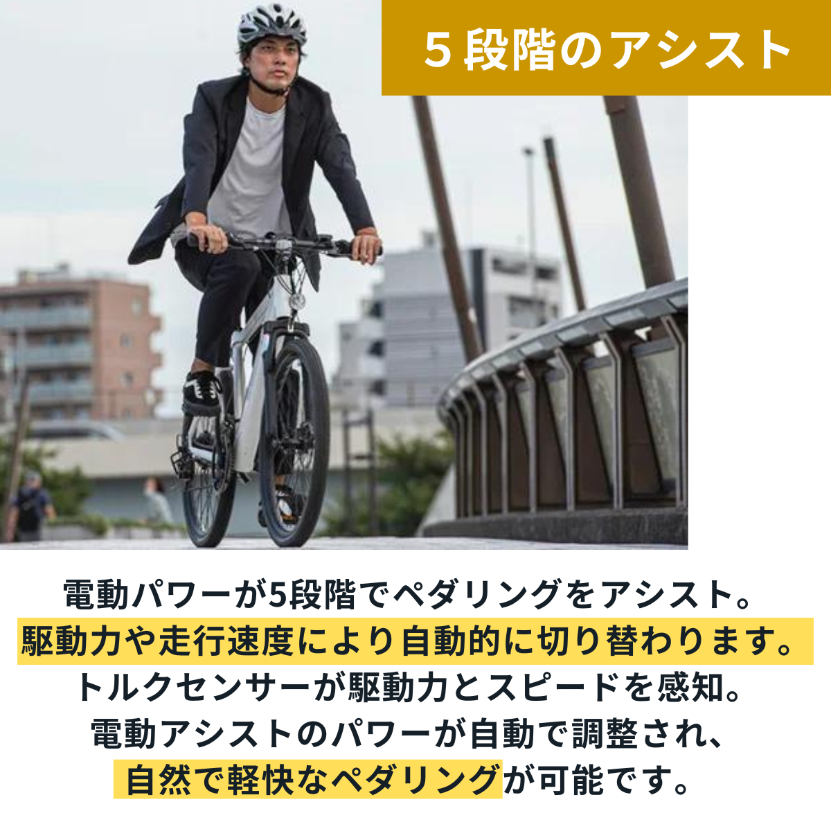 マウンテンバイク×電動アシスト自転車 SWIFT HORSE1 ★5段階アシスト×21段変速