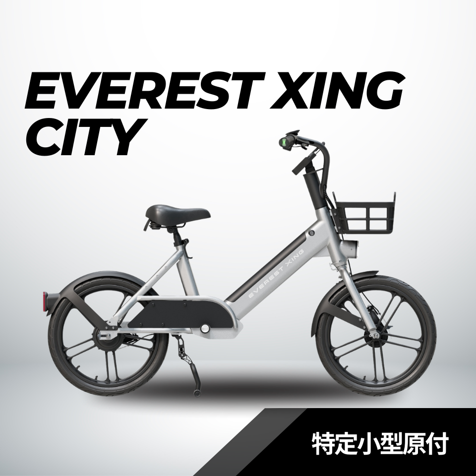 EVEREST XING CITY 特定小型原付 試乗可能 免許不要 公道走行可能 性能認定適合【数量限定 リアキャリアをプレゼント】